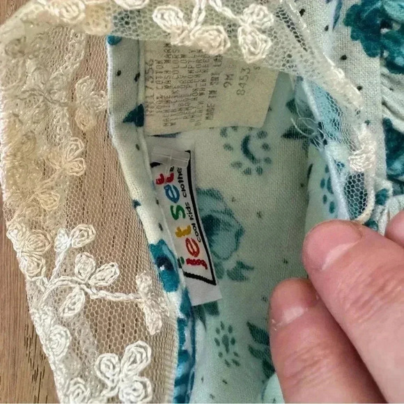 Vintage Jet Set Girls Floral One Piece Green Size 9 Months - Picture 3 of 4